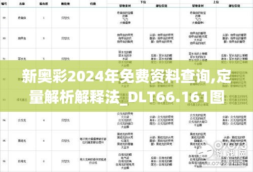 新奧彩2024年免費資料查詢,定量解析解釋法_DLT66.161圖形版