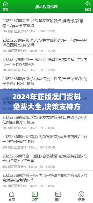 2024年正版澳門資料免費(fèi)大全,決策支持方案_PMB82.733私人版
