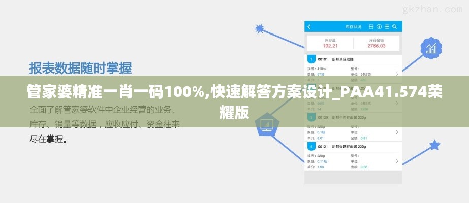 管家婆精準一肖一碼100%,快速解答方案設(shè)計_PAA41.574榮耀版