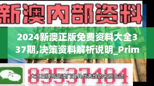 2024新澳正版免費(fèi)資料大全337期,決策資料解析說明_Prime75.313-9