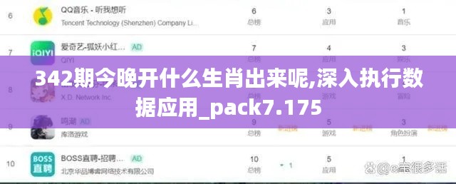 342期今晚開(kāi)什么生肖出來(lái)呢,深入執(zhí)行數(shù)據(jù)應(yīng)用_pack7.175
