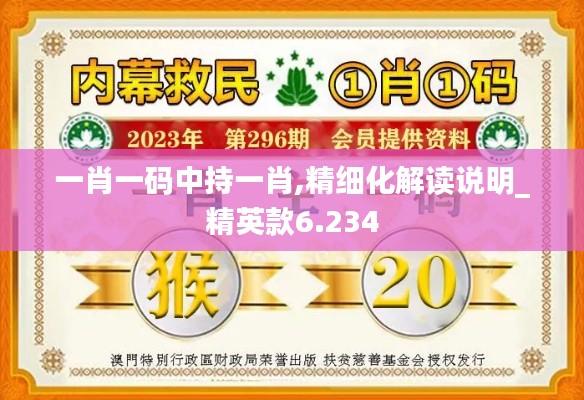 一肖一碼中持一肖,精細(xì)化解讀說明_精英款6.234