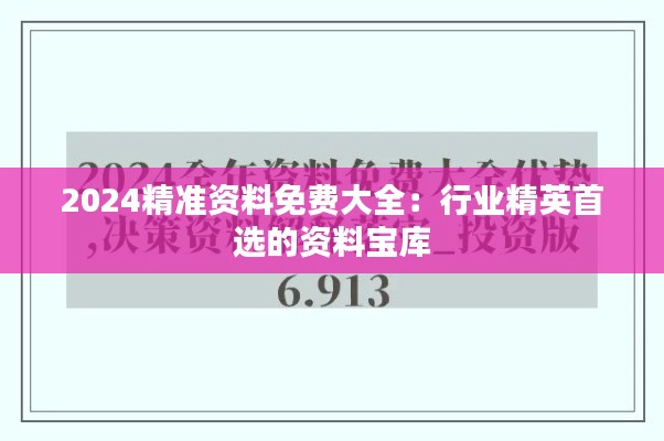 2024精準(zhǔn)資料免費(fèi)大全：行業(yè)精英首選的資料寶庫(kù)
