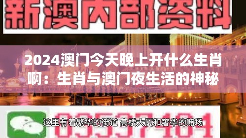 2024澳門(mén)今天晚上開(kāi)什么生肖啊：生肖與澳門(mén)夜生活的神秘聯(lián)系