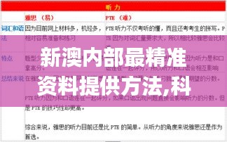 新澳內(nèi)部最精準(zhǔn)資料提供方法,科技評估解析說明_BT5.247