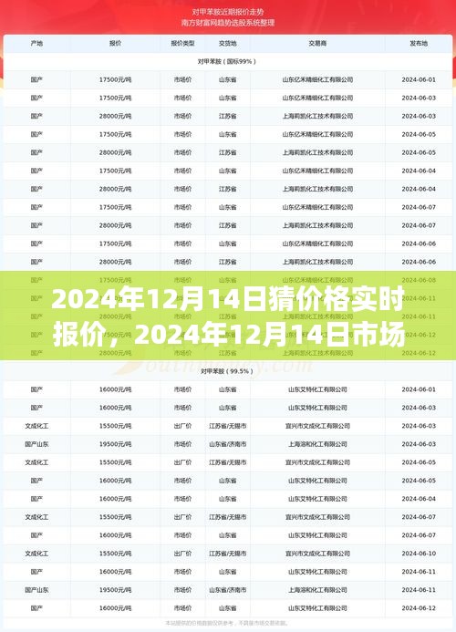 深度解析，2024年12月14日市場實時報價預(yù)測與價格走勢影響