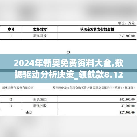 2024年新奧免費資料大全,數(shù)據驅動分析決策_領航款8.127