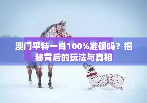 澳門平特一肖100%準確嗎？揭秘背后的玩法與真相
