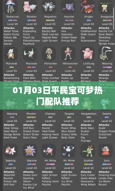 最新寶可夢平民熱門配隊推薦，助你輕松搭配！