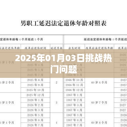 2025年1月3日挑戰(zhàn)熱點(diǎn)問(wèn)題的深度解析