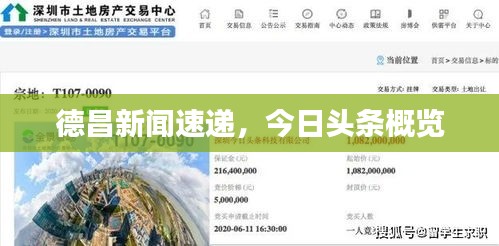 德昌新聞速遞，今日頭條概覽