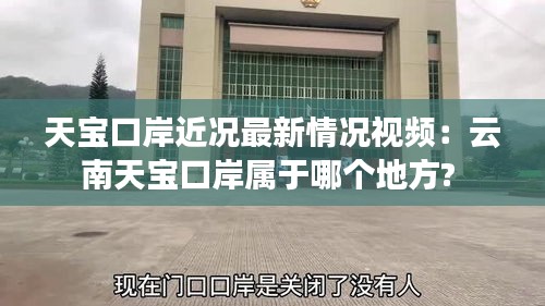 天寶口岸近況最新情況視頻：云南天寶口岸屬于哪個地方? 