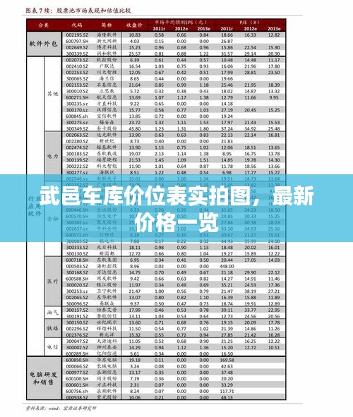 武邑車庫價位表實拍圖，最新價格一覽