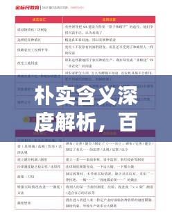 樸實(shí)含義深度解析，百度帶你領(lǐng)略這個(gè)詞的真正內(nèi)涵