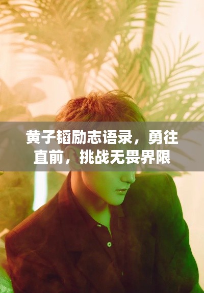 黃子韜勵志語錄，勇往直前，挑戰(zhàn)無畏界限