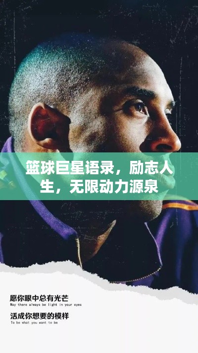 籃球巨星語錄，勵志人生，無限動力源泉