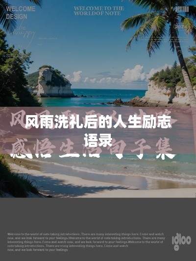 風(fēng)雨洗禮后的人生勵(lì)志語錄