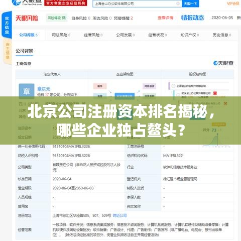北京公司注冊(cè)資本排名揭秘，哪些企業(yè)獨(dú)占鰲頭？