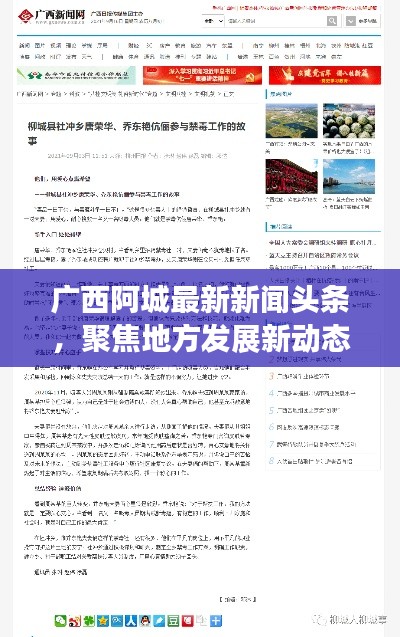 廣西阿城最新新聞?lì)^條，聚焦地方發(fā)展新動(dòng)態(tài)