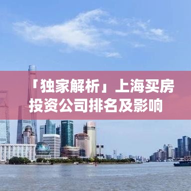 「獨(dú)家解析」上海買(mǎi)房投資公司排名及影響力深度剖析