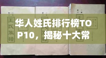 華人姓氏排行榜TOP10，揭秘十大常見姓氏的淵源與故事