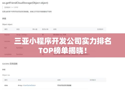 三亞小程序開發(fā)公司實(shí)力排名TOP榜單揭曉！