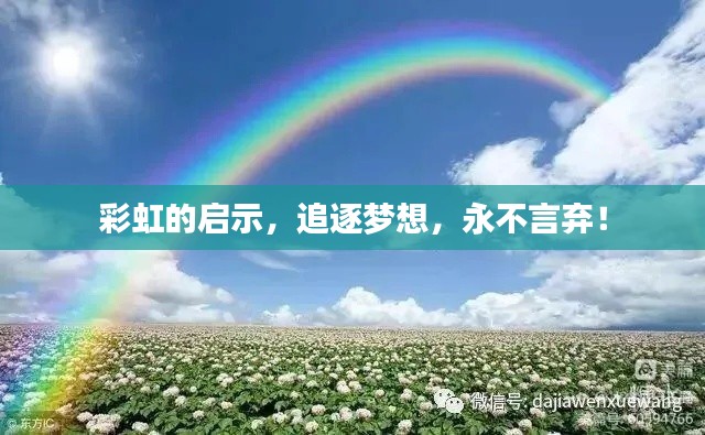 彩虹的啟示，追逐夢(mèng)想，永不言棄！