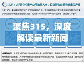 聚焦315，深度解讀最新新聞?lì)^條，揭示真相！