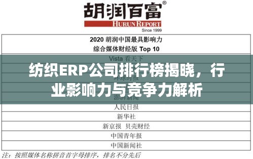 紡織ERP公司排行榜揭曉，行業(yè)影響力與競(jìng)爭(zhēng)力解析
