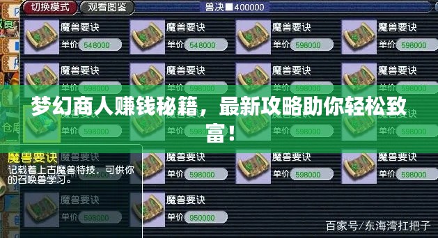 夢(mèng)幻商人賺錢秘籍，最新攻略助你輕松致富！