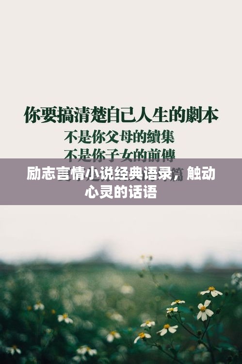 勵志言情小說經(jīng)典語錄，觸動心靈的話語