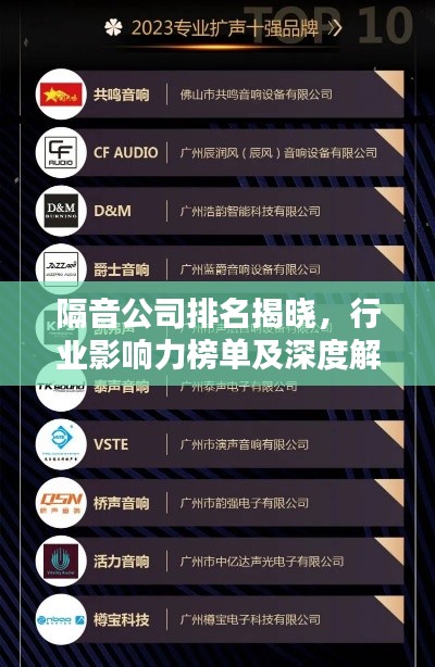 隔音公司排名揭曉，行業(yè)影響力榜單及深度解析