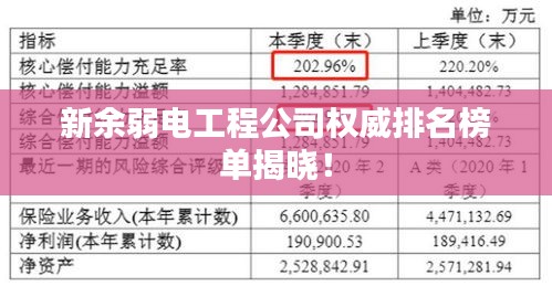 新余弱電工程公司權(quán)威排名榜單揭曉！