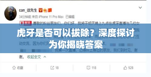 虎牙是否可以拔除？深度探討為你揭曉答案