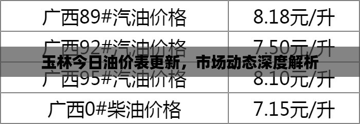 玉林今日油價表更新，市場動態(tài)深度解析
