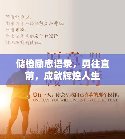 儲橙勵(lì)志語錄，勇往直前，成就輝煌人生