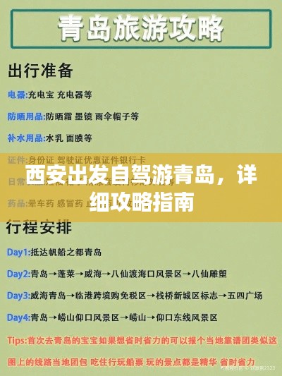 西安出發(fā)自駕游青島，詳細(xì)攻略指南