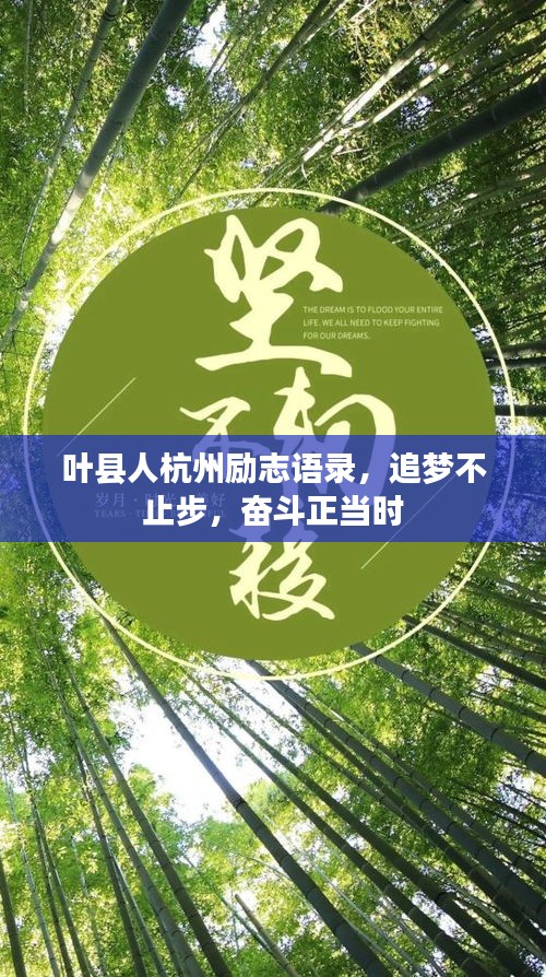 葉縣人杭州勵(lì)志語(yǔ)錄，追夢(mèng)不止步，奮斗正當(dāng)時(shí)