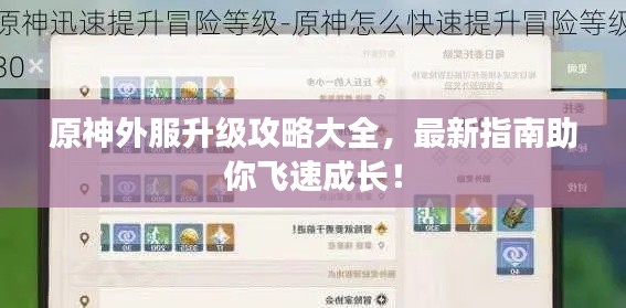 原神外服升級攻略大全，最新指南助你飛速成長！