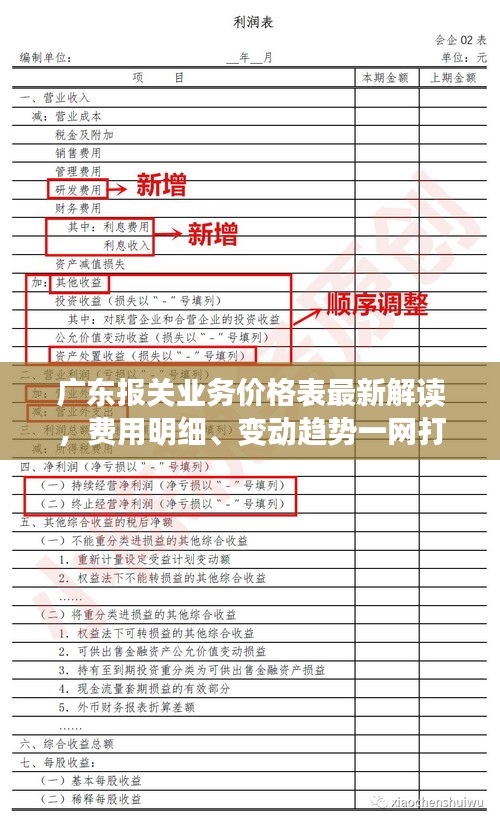 廣東報(bào)關(guān)業(yè)務(wù)價(jià)格表最新解讀，費(fèi)用明細(xì)、變動(dòng)趨勢一網(wǎng)打盡！