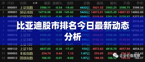 比亞迪股市排名今日最新動(dòng)態(tài)分析