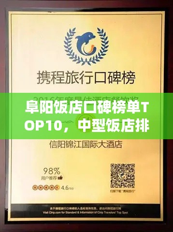 阜陽飯店口碑榜單TOP10，中型飯店排名一覽