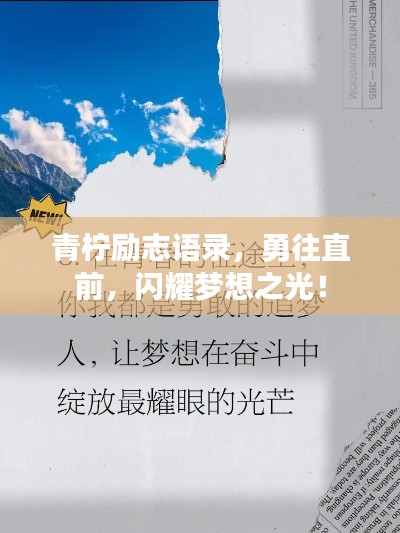 青檸勵(lì)志語錄，勇往直前，閃耀夢想之光！